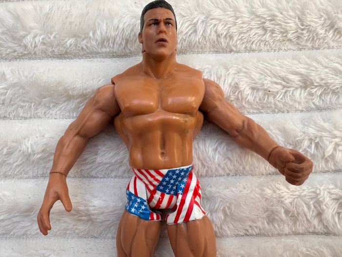 2000 WWF Jakks Pacific Titantron Live Ringside Chaos Series 1 Kurt Angle Used Dirty Damaged approx. 17 cm. Please see photos