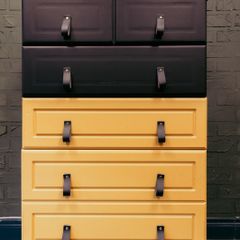 Upcycled Two-Tone Designer Chest of Drawers