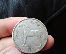 1934 Ireland Silver Half Crown Coin