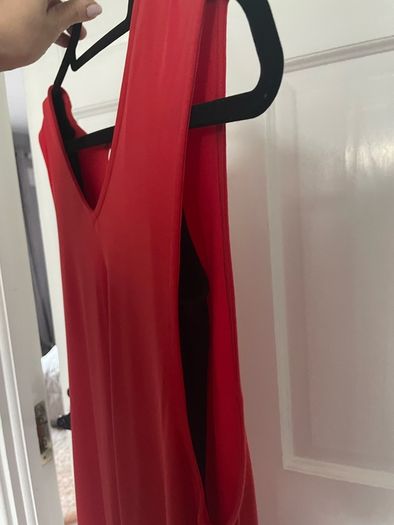 DKNY red dress with black insert size Xs
