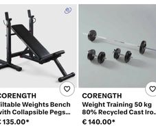 Decathlon Weight bench & weight set