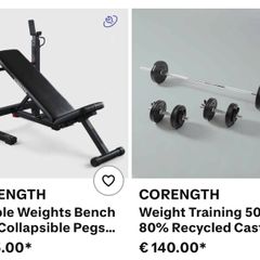 Decathlon Weight bench & weight set