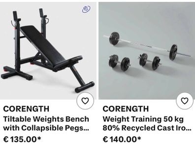 Decathlon Weight bench & weight set