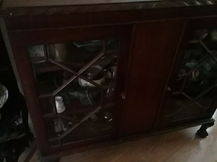 Edwardian Two Door Glazed Display/Book Cabinet