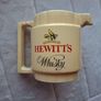 Vintage  Hewitts Whiskey Water Jug Made By Arklow Pottery 1960's Made  By Cork  Distilleries  Fir Hewitts  Ir Has A Chip & A Crack On Far Side  Its Rare  ! Image 4