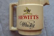 Vintage  Hewitts Whiskey Water Jug Made By Arklow Pottery 1960's Made  By Cork  Distilleries  Fir Hewitts  Ir Has A Chip &amp; A Crack On Far Side  Its Rare  !