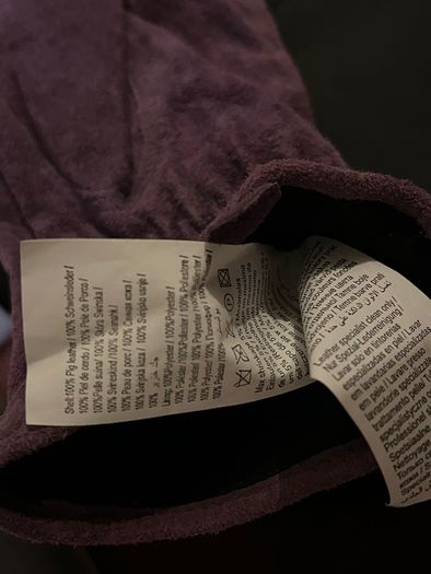 Purple/ Mauve Pig Skin Gloves