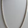 Vintage 14K White Gold Twisted Rope Chain Necklace length 22" - 4,9g Image 3