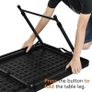 Basics 4-Foot Folding Table with Adjustable Height, Lightweight Portable Folding Tables for Indoor & Outdoor, Auto-Locking Legs, Carrying Handle, 121.4 x 60.7 x 86.1 cm, Black Image 8