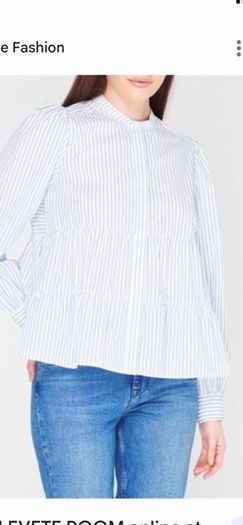 Levete  Room , blue/white shirt/blouse size UK 10
