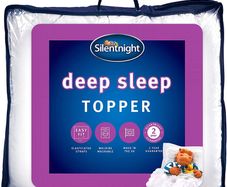 Deep Sleep Double Mattress Topper - Best Thick Soft Comfy Toppers For Bed Caravan Campervan Sofa Beds - Machine Washable Hypoallergenic Bed Topper, White