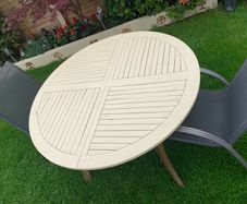 Garden table with two chairs