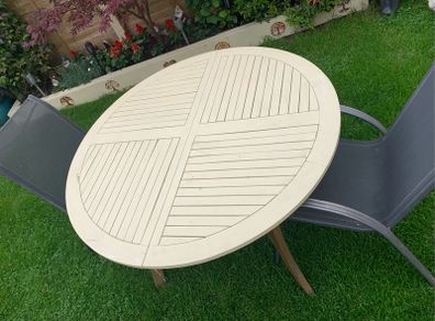 Garden table with two chairs