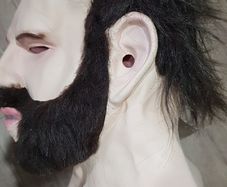 Full mens man head with beard Halloween mask