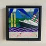 Original Titanic meets Poolbeg Chimneys Original Art Contemporary Art Dublin Original Gift Art Gift Image 10