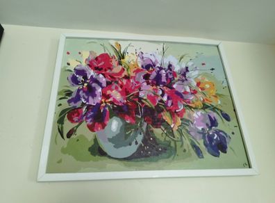 Hand painted framed painting for sale.