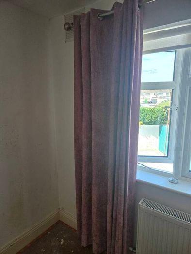 pink curtains in perfect condition