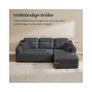 Modular Corner Sofa with Chaise Longue Slate Grey Corduroy No Assembly Required Image 6