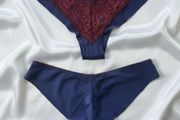 Ann Summers Sexy Lace Brazilian Burgundy/Navy s. XS