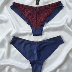 Ann Summers Sexy Lace Brazilian Burgundy/Navy s. XS
