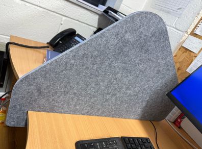 Acoustic desk dividers set for schools offices