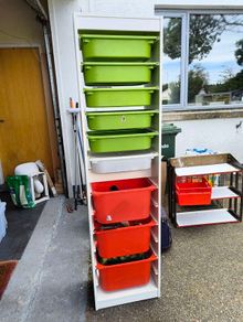 Ikea Trofast with plastic containers