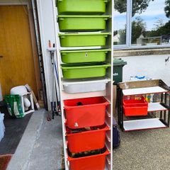 Ikea Trofast with plastic containers