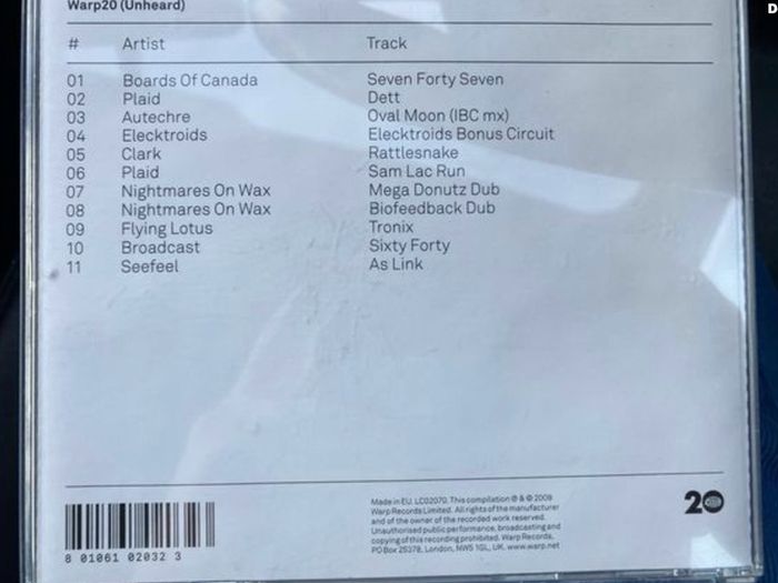 Warp20    (unheard)      CD