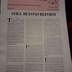 Fourthwrite/ The Journal of the Irish Republican Writers Group / Issue 2./ 2000