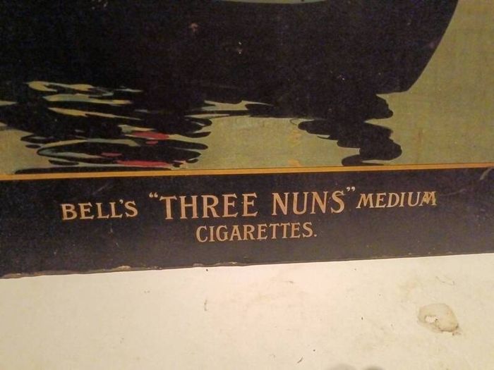 Super Rare 1920's Bells Three Nuns #obacco Sign