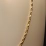 18ct Gold Plated Sterling Silver Italian Fine Twist link Chain Image 2