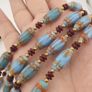 Vintage Venetian Style Sky Blue Trade Beads Necklace Image 2