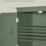 Bathroom Cabinet, Kitchen Cabinet with 2 Doors and 2 Drawers, Adjustable Shelves, 30 x 60 x 110 cm, Forest Green Image 5