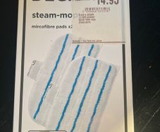 Black & Decker 2 replacement steam mop microfibre pads BNIB