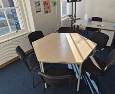 Tables and chairs for education use