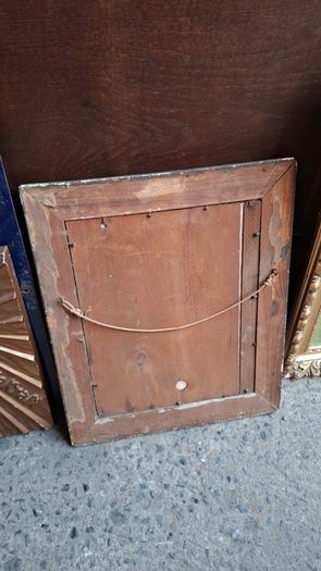 Antique holy statue and pictures
