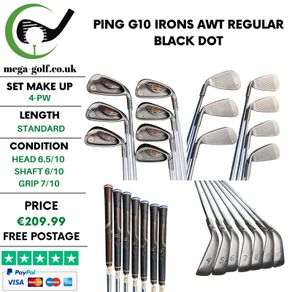 Ping G10 Irons / 4-Pw / Awt Regular / Black Dot