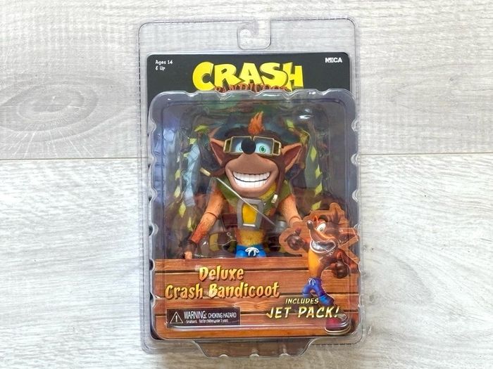 Deluxe Crash Bandicoot With Jet Pack Figure From Activision & Neca - SEALED