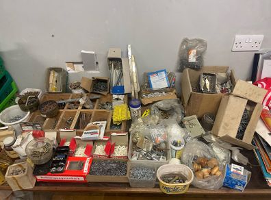 Contents of carpenters workshop.