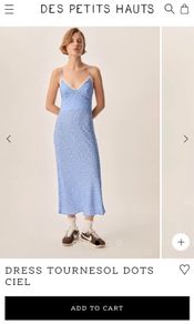 Des Petits Hauts blue strap camisole dress size small
