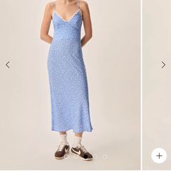 Des Petits Hauts blue strap camisole dress size small