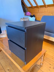 IKEA MALM Chest of 2 Drawers - Black
