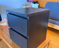 IKEA MALM Chest of 2 Drawers - Black