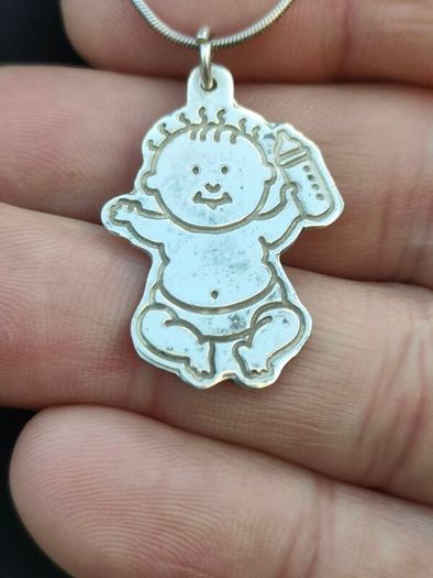 New Baby Sterling Silver Pendant Set