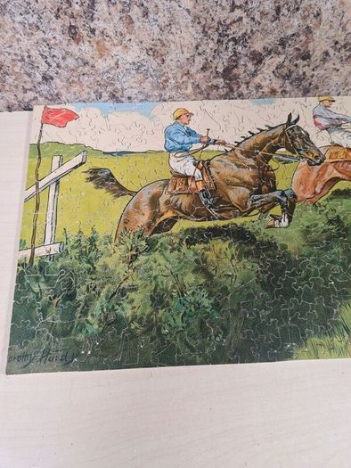 TUCKS ZAG ZAW JIGSAW PUZZLE -THE FAVOURITE LEADS - 520 pieces horse racing equestrian vintage antique