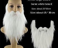 1pc DIY Fancy Dress Fake Beard Long Fluff Beards Cosplay Costume Props Santa Claus Beard Eyebrows Mustache Christmas Party