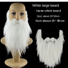 1pc DIY Fancy Dress Fake Beard Long Fluff Beards Cosplay Costume Props Santa Claus Beard Eyebrows Mustache Christmas Party