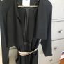Black Trench with striped belt - NEW Image 2