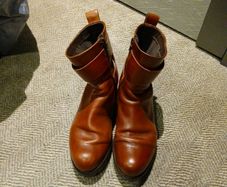 ankle boots ecco dark tan excellent condition