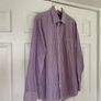 M&S Tailoring Purple & White Stripe Long Sleeve Shirt Image 3